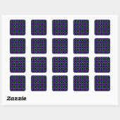 Mooie Retro Pattern Square Sticker (Vel)