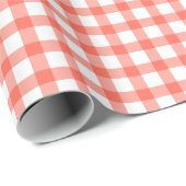 Mooie retro rode gingham ruitpatroon cadeaupapier (Rol Hoek)