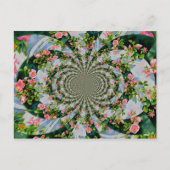 Mooie retro roze rode rozen waterverf bloemenmolen briefkaart (Voorkant)