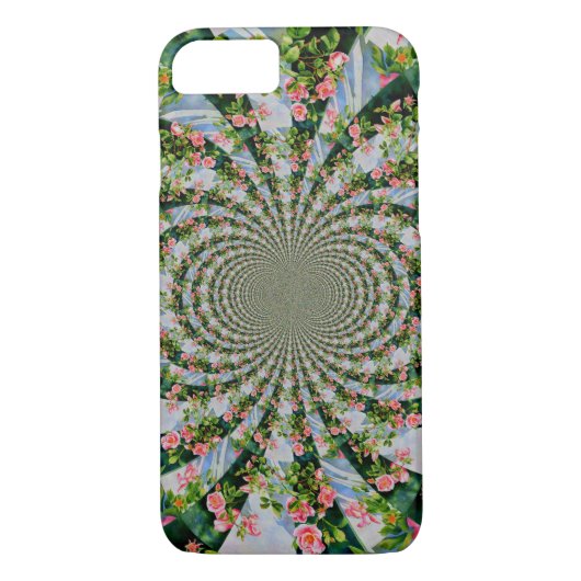 Mooie retro roze rode rozen waterverf bloemenmolen Case-Mate iPhone case (Achterkant)