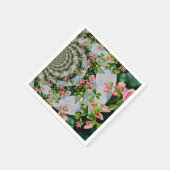 Mooie retro roze rode rozen waterverf bloemenmolen servetten (Hoek)