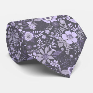 Mooie retro stijl blauwe pastel bloemenpatroon stropdas