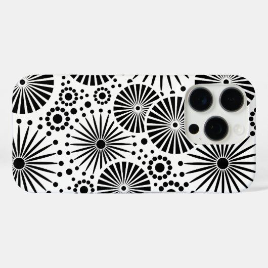 Mooie retro zwart-wit iPhone 3 hoesje (Achterkant (horizontaal))