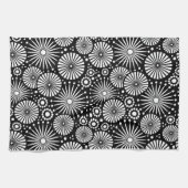 Mooie retro zwarte en witte handdoek (Horizontaal)