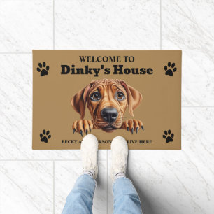 Mooie Rhodesian Ridgeback Hond Foto Deurmat