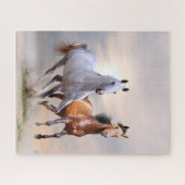 Mooie rijppaarden, puzzle legpuzzel (Horizontaal)