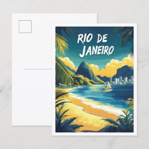 Mooie Rio de Janeiro Brazilië Reizen Briefkaart