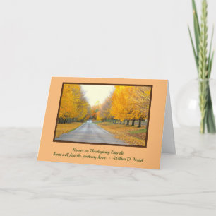 MOOIE RIT OMZOOMD MET GOUDEN BOMEN / THANKSGIVI FEESTDAGEN KAART