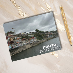 Mooie rivier Porto Portugal Fotografie, Reizen Feestdagenkaart