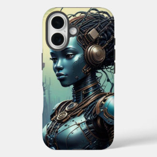 Mooie robot van ver in de toekomst iPhone 16 hoesje
