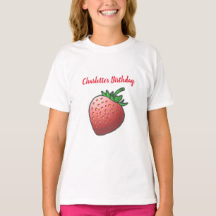 Mooie rode aardbei t-shirt