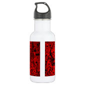 Mooie rode Abstracte kunst Spletters Waterfles (Achterkant)