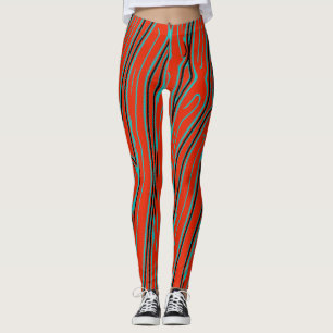 Mooie rode abstracte patroon"Ratti_Creative_Arts" Leggings