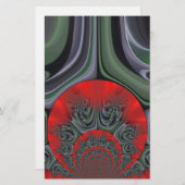 Mooie rode Aurora Art Print Briefpapier (Voorkant / Achterkant)