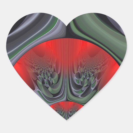 Mooie rode Aurora Art Print Hart Sticker (Voorkant)