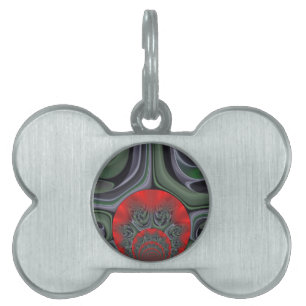 Mooie rode Aurora Art Print Huisdieren Naamplaatje