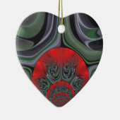 Mooie rode Aurora Art Print Keramisch Ornament (Rechts)