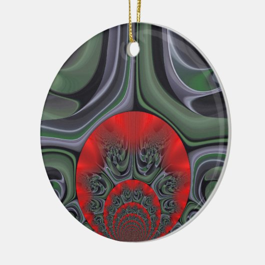 Mooie rode Aurora Art Print Keramisch Ornament (Links)