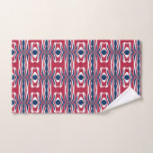 Mooie rode blauwe & witte kleurrijke vector geweld bad handdoek (Handdoek)