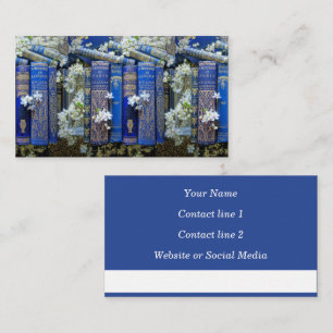 Mooie rode boekjes (blauw) Roepkaart Visitekaartje