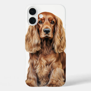 MOOIE RODE COCKER SPANIEL PUPPY HOND iPhone 16 PLUS HOESJE