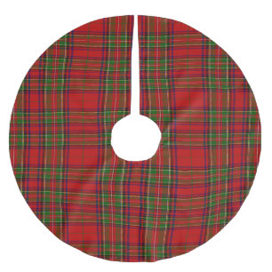 Mooie rode en groene tartan geruite stof kerstboom rok