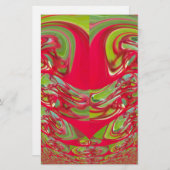 Mooie rode en groene textuur kleur Abstracte kunst Briefpapier (Voorkant / Achterkant)