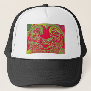 Mooie rode en groene textuur kleur Abstracte kunst Trucker Pet
