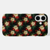 Mooie rode en witte poinsettia's Case-Mate iPhone case (Achterkant (horizontaal))