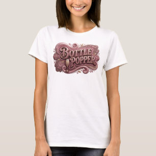 Mooie Rode FLES OPENER Artistiek Motief T-shirt
