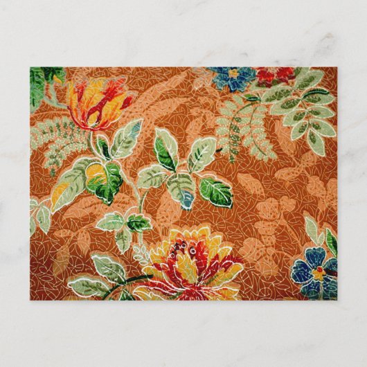 Mooie rode gele Floral Fine Art Briefkaart (Voorkant)