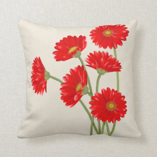 Mooie Rode Gerbera's Worp Kussen