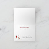 Mooie Rode Kardinaal Trouw Trouwkaart Bedanktkaart Bedankkaart (Binnen)