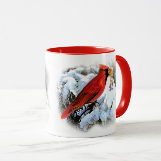 Mooie Rode Kerst Welkomstkerst Mok (Voorkant rechts)