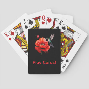 Mooie Rode Klaproos In Al Zijn Pracht Pokerkaarten