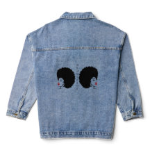 Mooie Rode Lip Afro Denim Jas