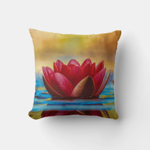 Mooie Rode Lotus, Zen Kussen