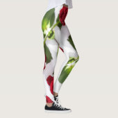 Mooie rode rode rode rode rozenventilator leggings (Rechts)