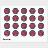 Mooie rode rode rozenbloem Sticker (Vel)