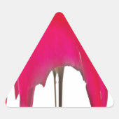 Mooie Rode roos onder de witte hemel Driehoek Sticker (Voorkant)