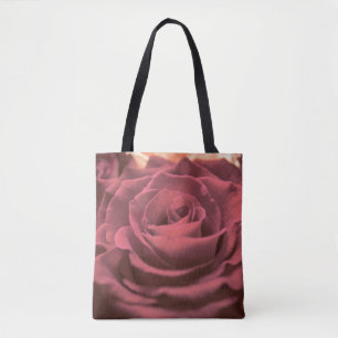 Mooie rode roze rozen bloemen foto romantisch draagtas