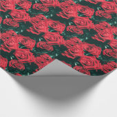 Mooie rode rozen cadeaupapier (Hoek)
