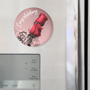 Mooie Rode Rozen Foto Bericht Bijzondere Gelegenhe Magneet