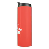 Mooie rode Schattigee kerstwensen Thermosbeker (Geroteerd rechts)