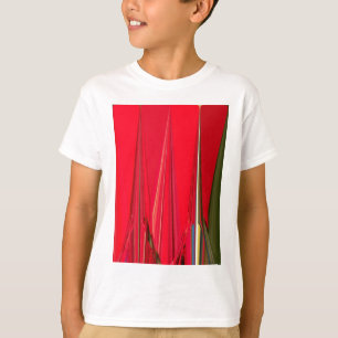 Mooie rode textuur kleur Abstracte kunst ontwerp T-shirt