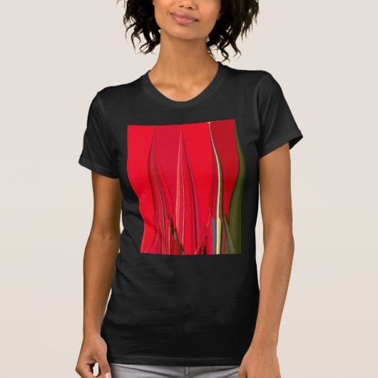 Mooie rode textuur kleur Abstracte kunst ontwerp T-shirt (Voorkant)
