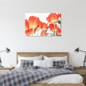 Mooie rode tulp bloemen canvas afdruk (Insitu (Slaapkamer))
