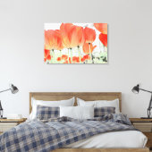 Mooie rode tulp bloemen verpakt canvas afdruk (Insitu (Slaapkamer))