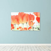 Mooie rode tulp bloemen verpakt canvas afdruk (Insitu (Houten vloer))