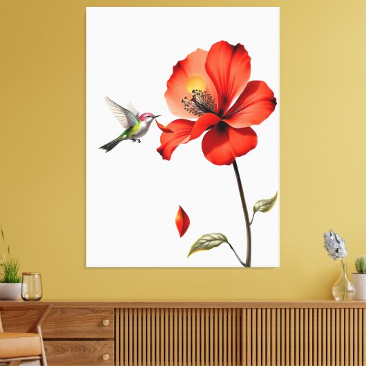 Mooie rode ventilator canvas afdruk (Insitu (Woonkamer))